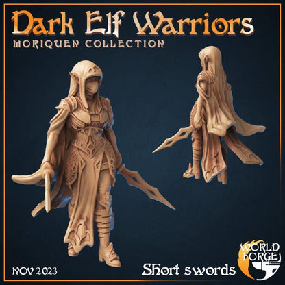 Dark Elf Warriors - Moriquen Collection - Unpainted Miniature
