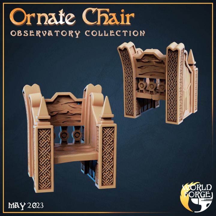 Ornate Chair - Observatory Collection - Unpainted Miniature
