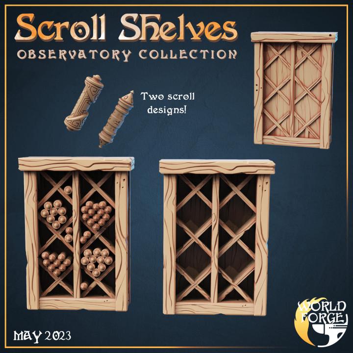 Scroll Shelf - Observatory Collection - Unpainted Miniature