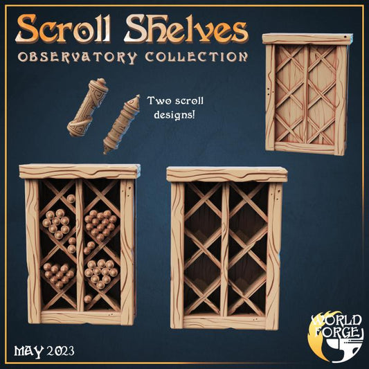 Scroll Shelf - Observatory Collection - Unpainted Miniature