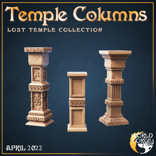 Temple Columns - Lost Temple Collection - Unpainted Miniature