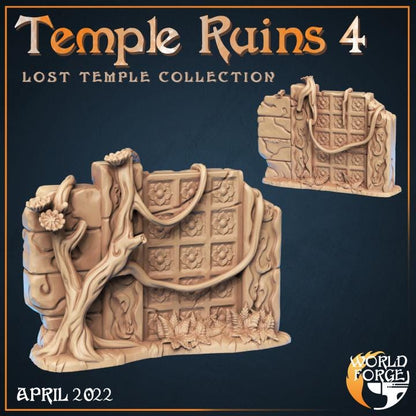 Temple Ruins, 5 Piece Set - Lost Temple Collection - Unpainted Miniature