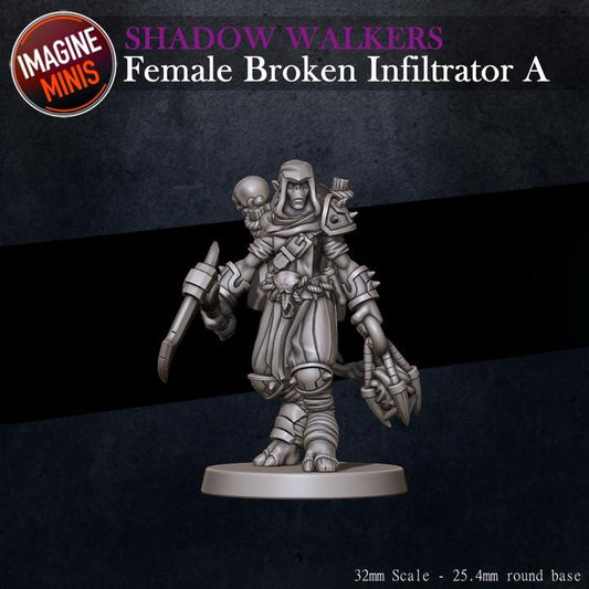 Female Broken Infiltrator, A - Shadow Walkers Set - Unpainted Miniature