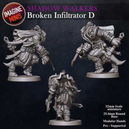 Broken Infiltrator, D - Shadow Walkers Set - Unpainted Miniature