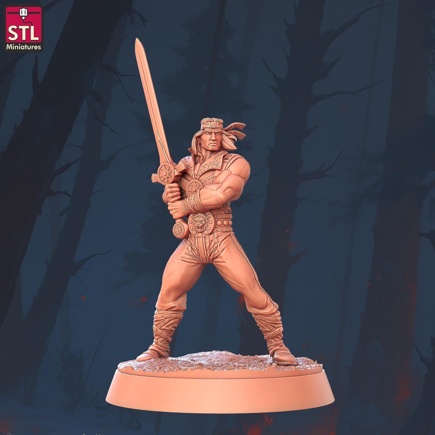 Female Barbarian Camp - Townsfolk Miniatures