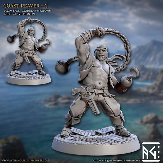 Coast Reaver, Pose C - Unpainted Miniature