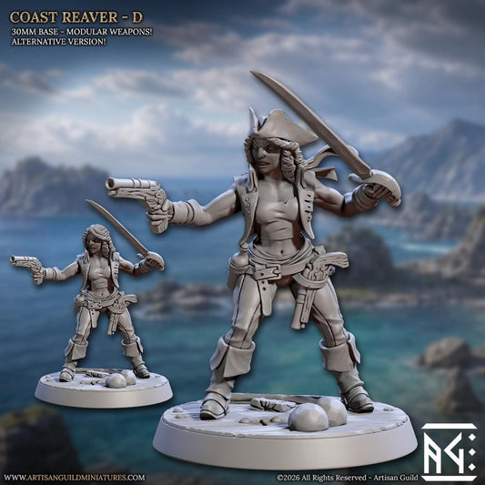 Coast Reaver, Pose D - Unpainted Miniature