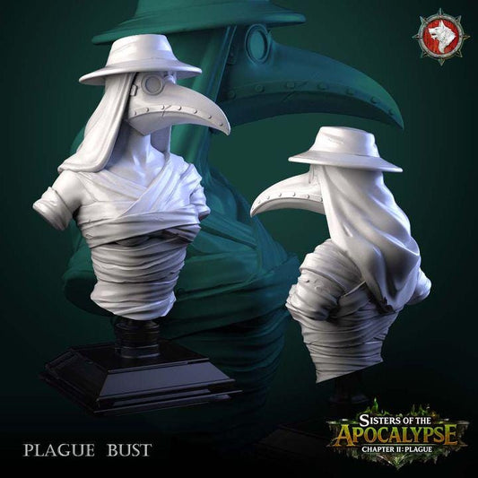 Female Plague Doctor - Unpainted Miniature Bust