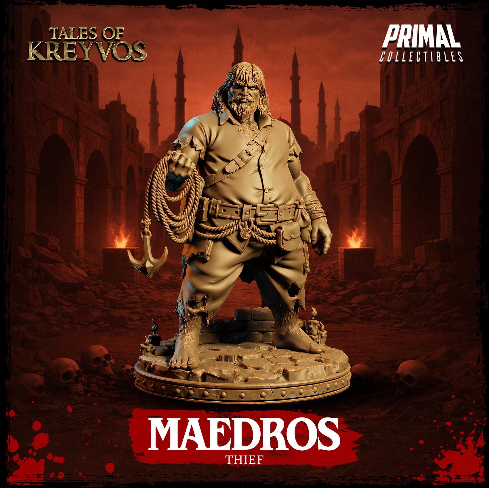 Human Thief, Maedros - Tales of Kreyvos - Unpainted Miniature