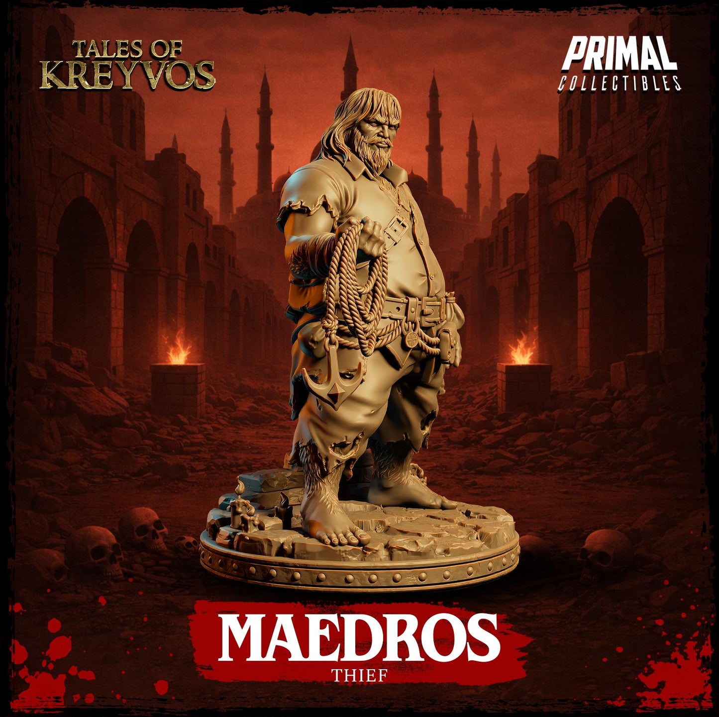 Human Thief, Maedros - Tales of Kreyvos - Unpainted Miniature