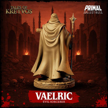Evil Sorcerer, Vaelric - Tales of Kreyvos - Unpainted Miniature