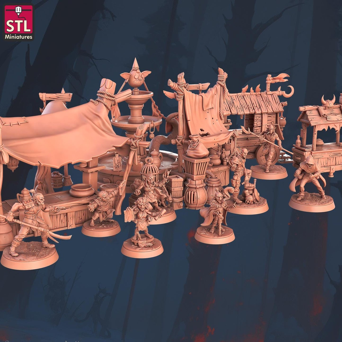 Goblin Market Set - Townsfolk Miniatures