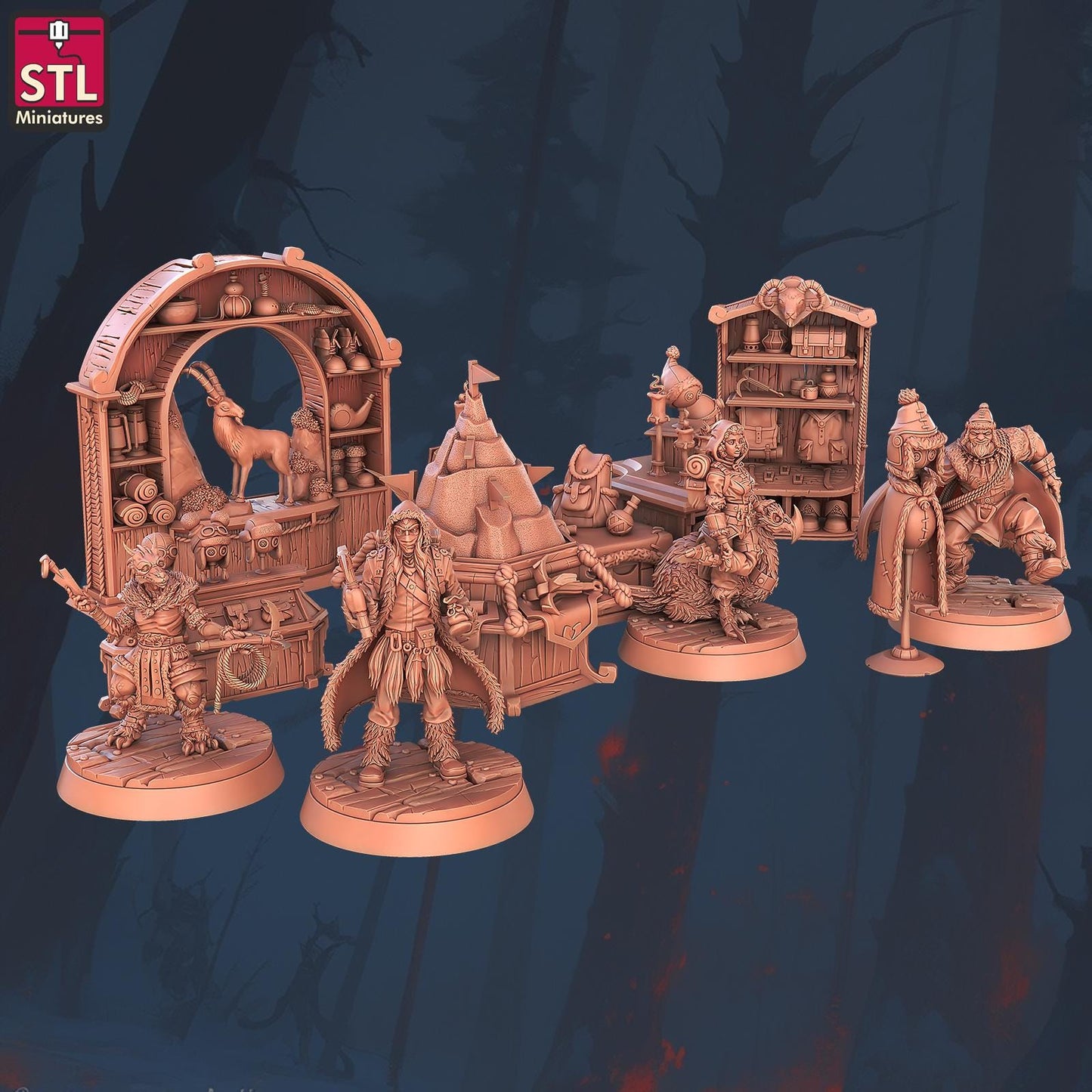 Mountain Climber Set - Townsfolk and Merchant Miniatures