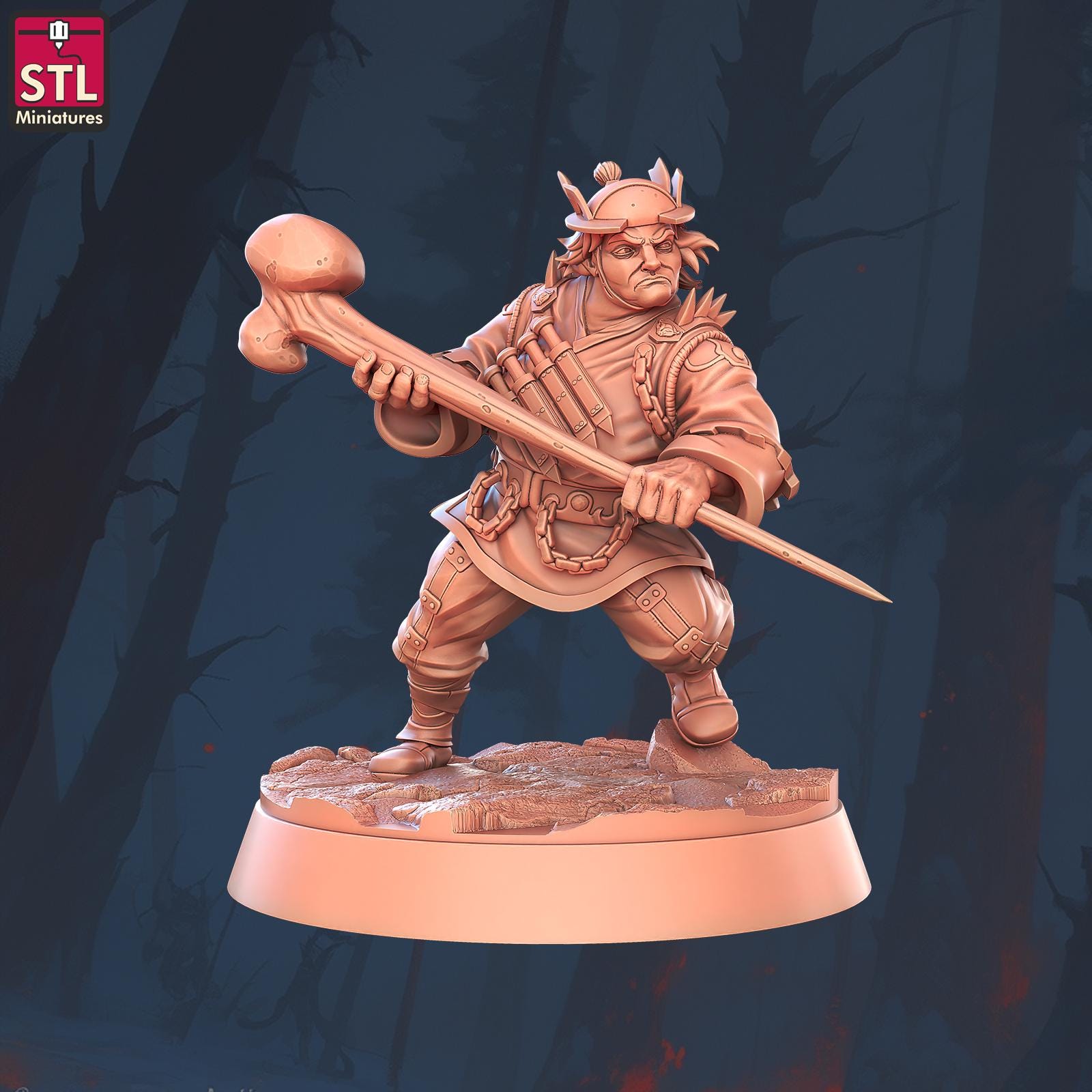 Female Barbarian Camp - Townsfolk Miniatures