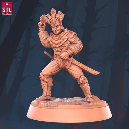 Female Barbarian Camp - Townsfolk Miniatures