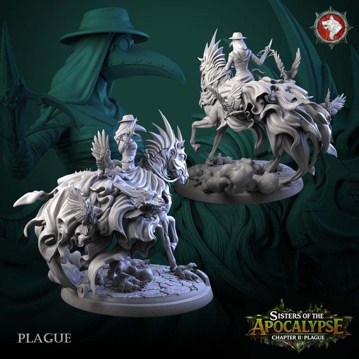 Plague, Apocalyptic Horseman - Unpainted Miniature
