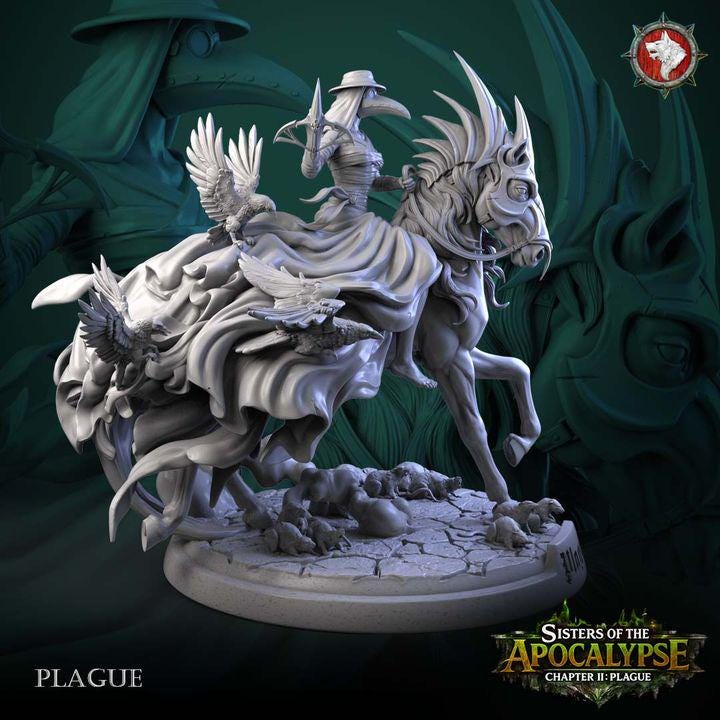 Plague, Apocalyptic Horseman - Unpainted Miniature