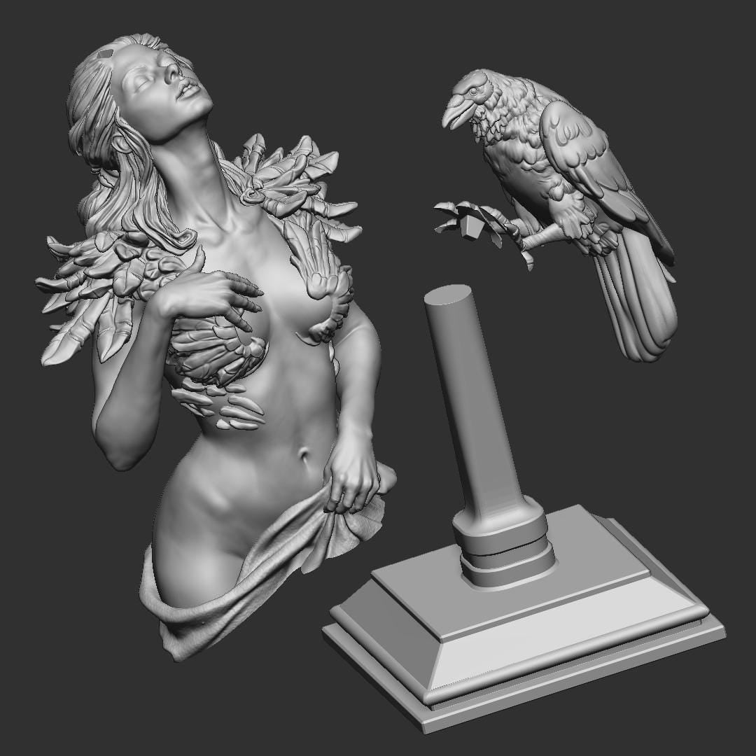 Mother of Rot - Unpainted Miniature Bust