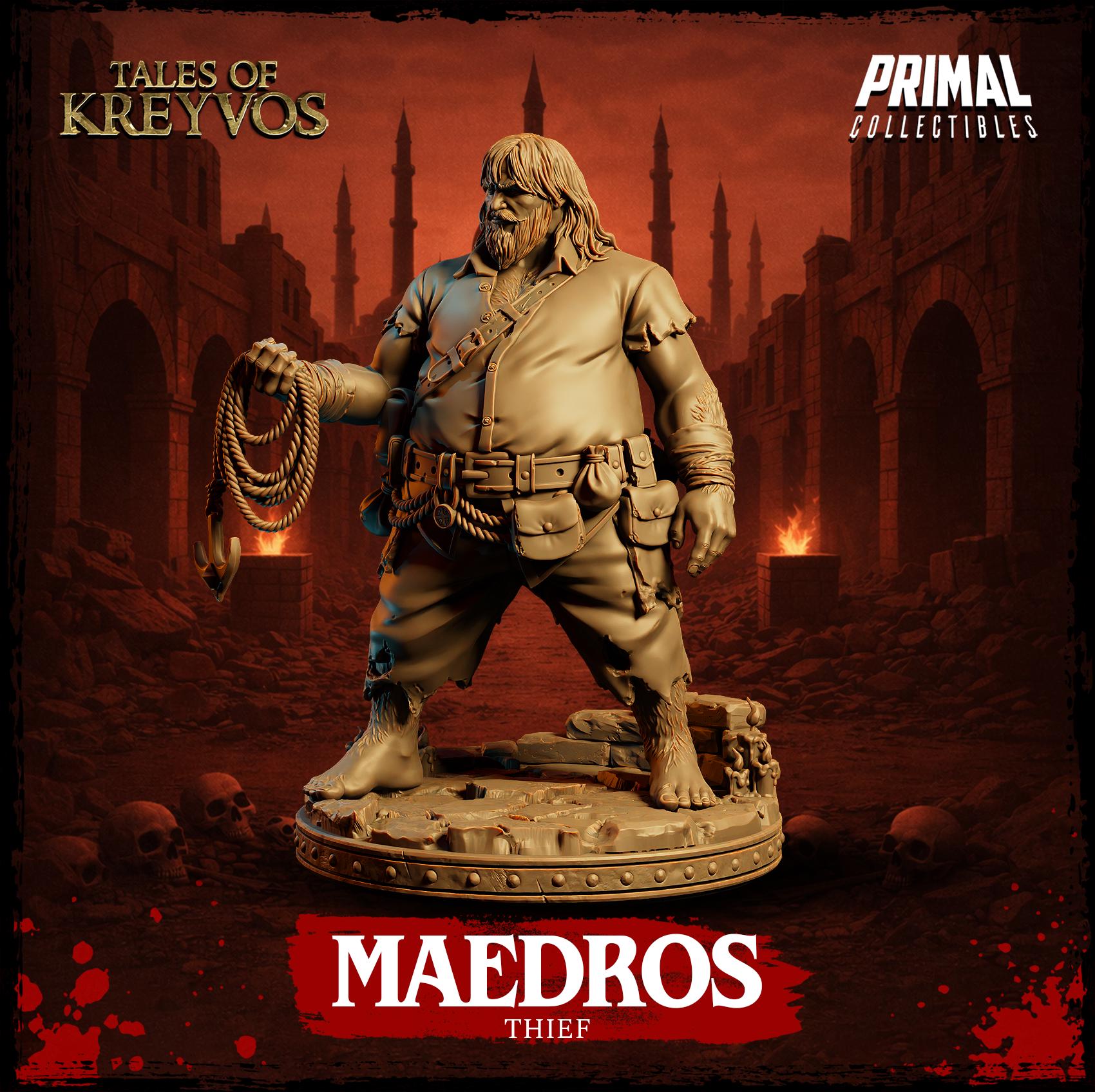 Human Thief, Maedros - Tales of Kreyvos - Unpainted Miniature