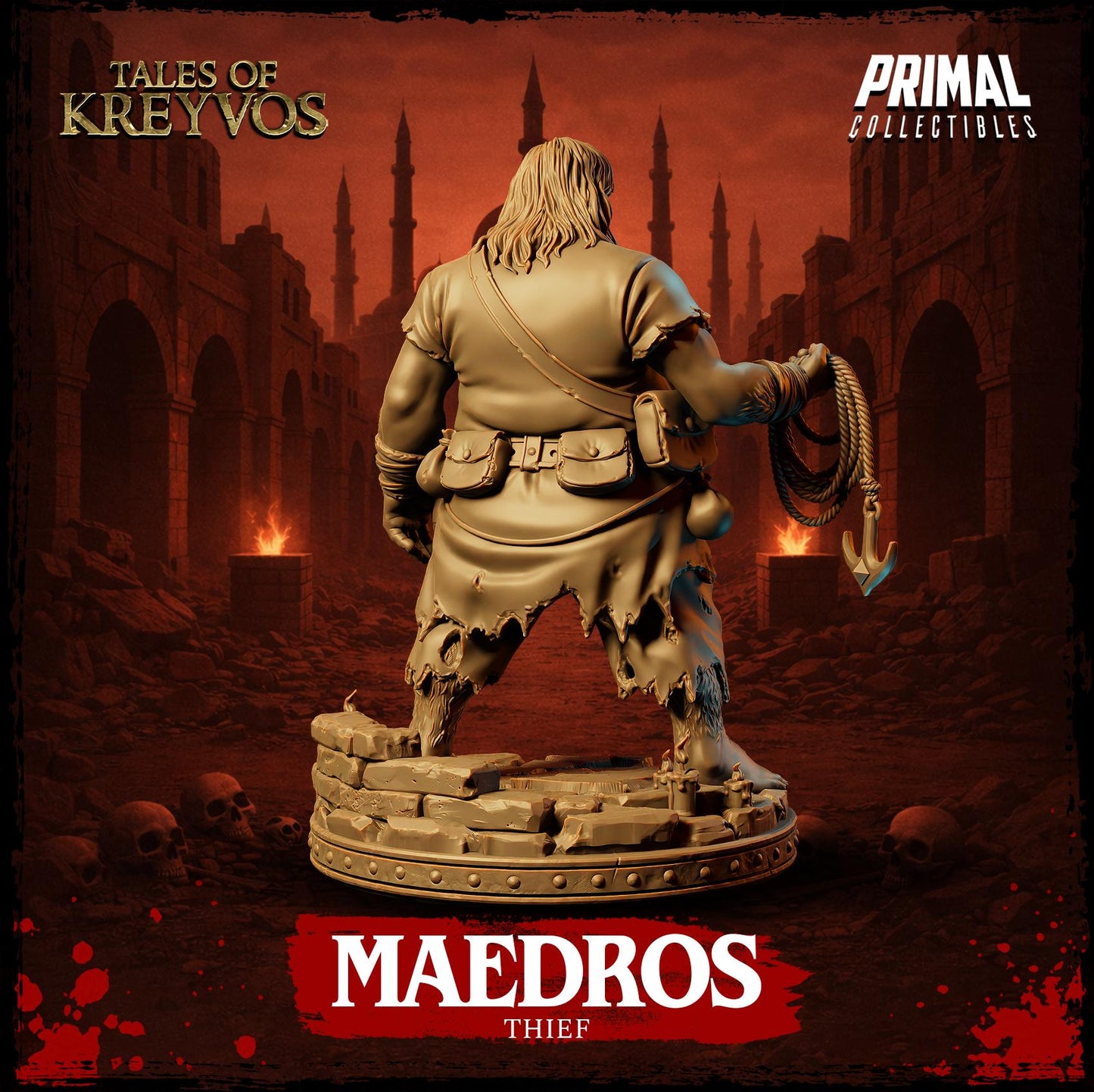Human Thief, Maedros - Tales of Kreyvos - Unpainted Miniature
