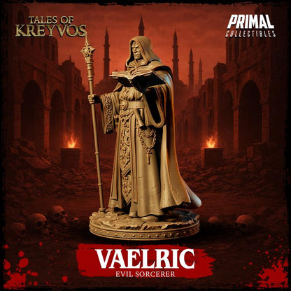 Evil Sorcerer, Vaelric - Tales of Kreyvos - Unpainted Miniature
