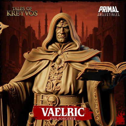 Evil Sorcerer, Vaelric - Tales of Kreyvos - Unpainted Miniature