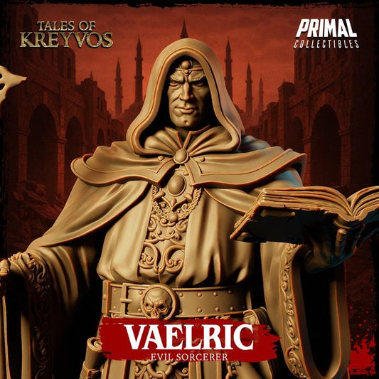 Evil Sorcerer, Vaelric - Tales of Kreyvos - Unpainted Miniature