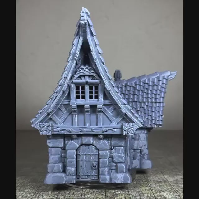 Small House - Tabletop Terrain - Unpainted Miniature