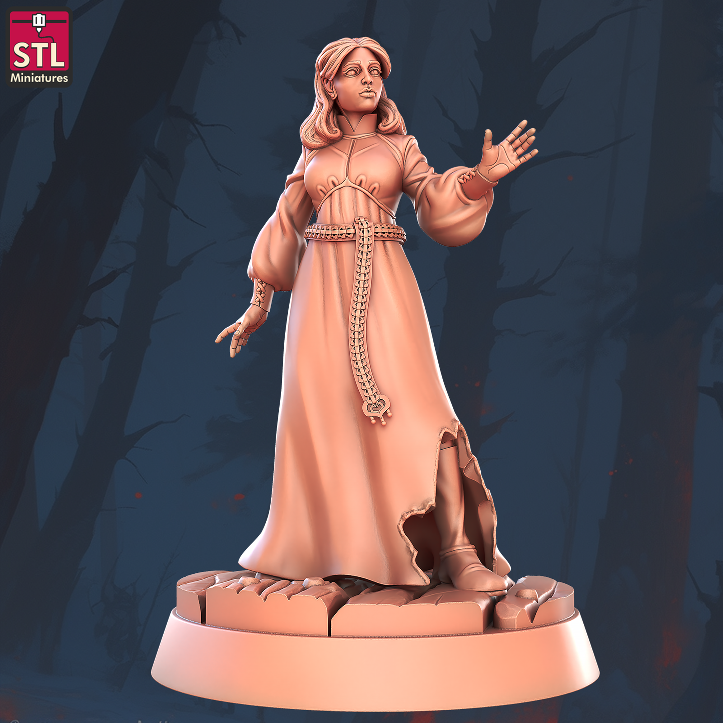 Classic Princess Set - 32mm Scale - Unpainted Miniature