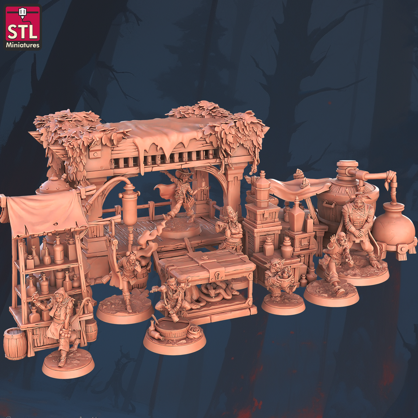 Snake Oil Merchant Set - Unpainted Miniatures