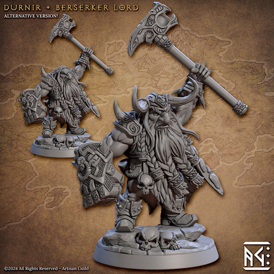 Durnir the Berserker Lord - The Quest for Goldvein - Unpainted Miniature