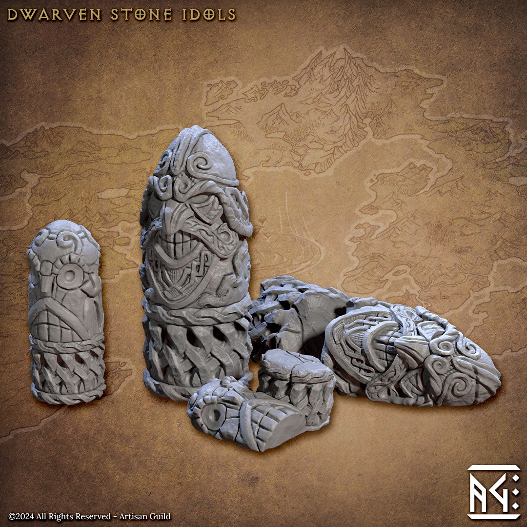 Dwarven Stone Idols - The Quest for Goldvein - Unpainted Miniature