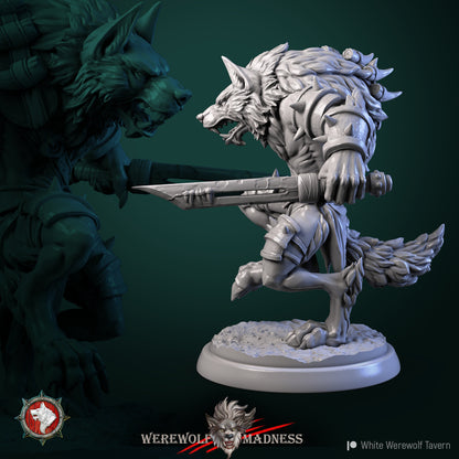 Male Werewolf Warriors - 6 Poses - Unpainted Miniatures