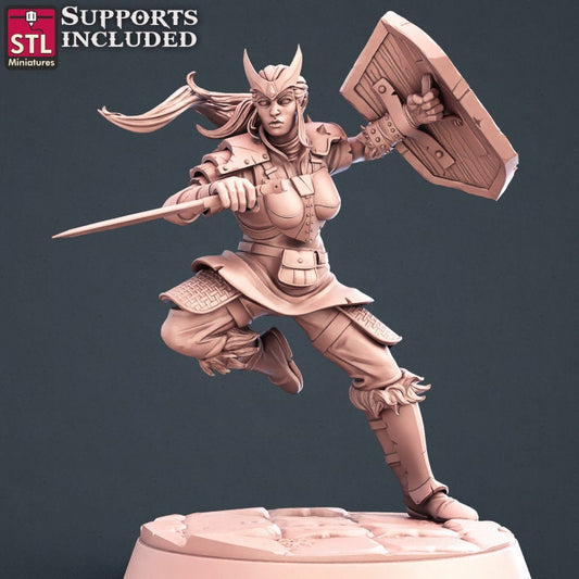 Human Fighter Miniature - Female