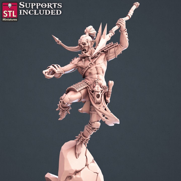 Orc Warband - Orc Fighter with Javelins