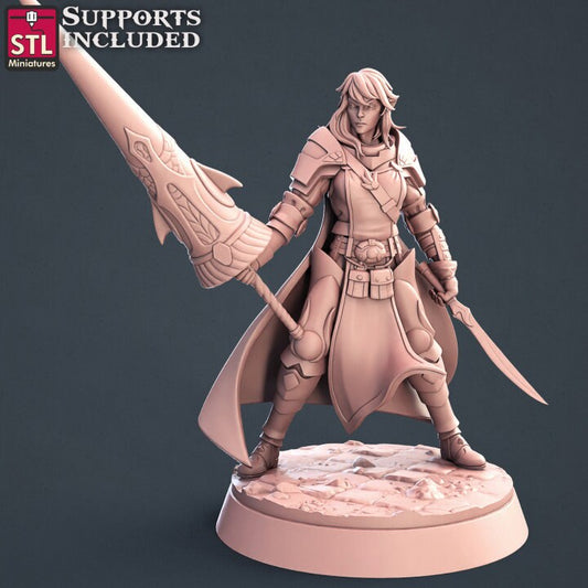 Human Paladin Miniature - Female