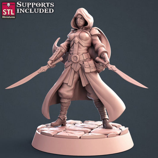 Assassin Miniature - Female Rogue