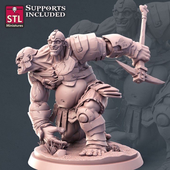 Ettin - Unpainted Miniature