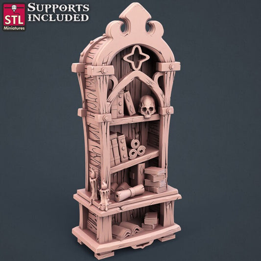 Librarian's Bookshelf - Unpainted Miniature