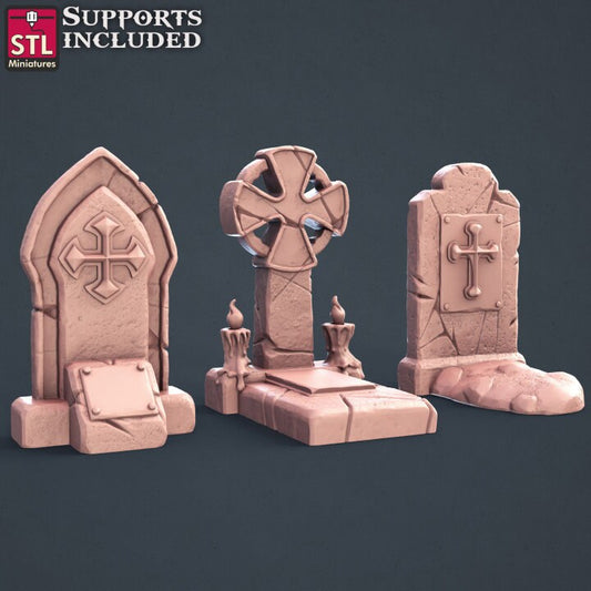 Headstones - Unpainted Miniature