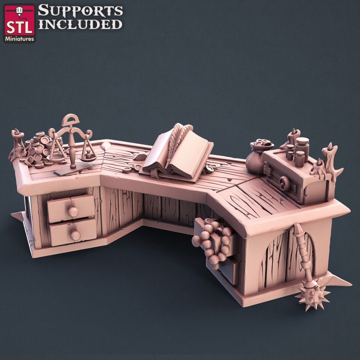 Banker's Desk - Unpainted Miniature