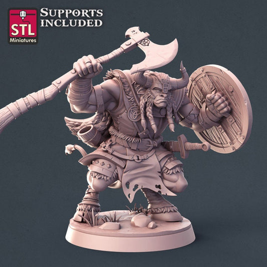 Minotaur Fighter - Unpainted Miniature