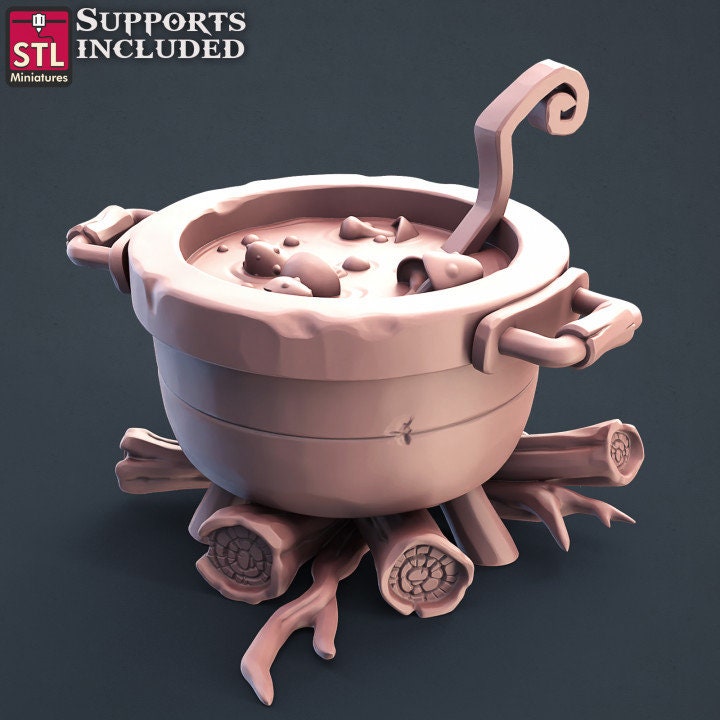 Bubbling Cauldron - Unpainted Miniature