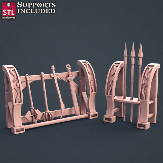 Weapon Racks - Unpainted Miniature