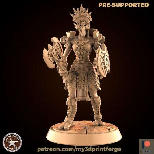 Female Troll Shaman - Unpainted Miniature