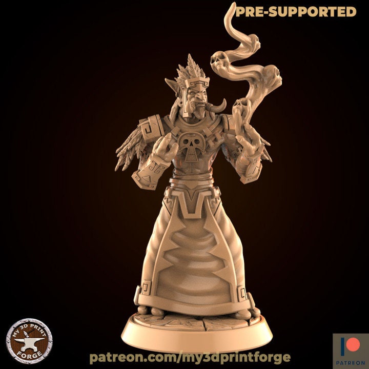 Male Troll Priest - Unpainted Miniature