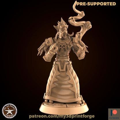 Male Troll Priest - Unpainted Miniature