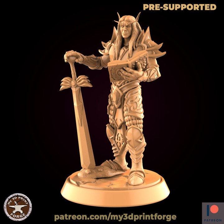 Elf Paladin - Unpainted Miniature