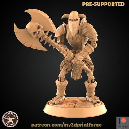 Undead Warrior with Axe - Unpainted Miniature