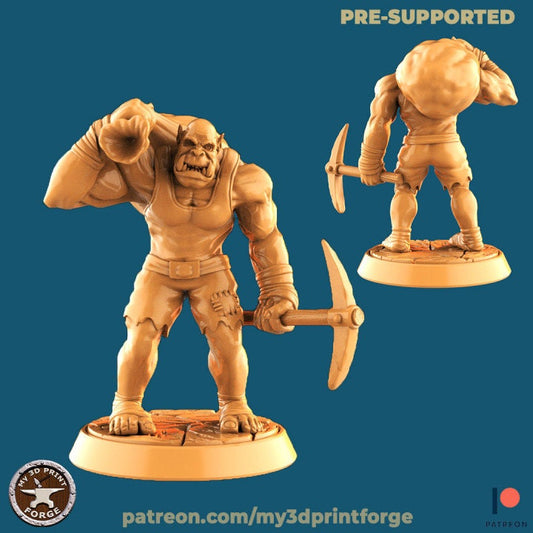 Orc Miner - Unpainted Miniature